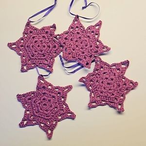 Hand-made Crocheted Stars (Set of 4)